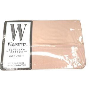 Wamsutta 250 count’s Egyptian cotton peach flat king sheet